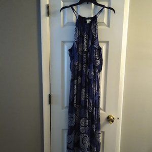 Old Navy Blue Patterned Dress